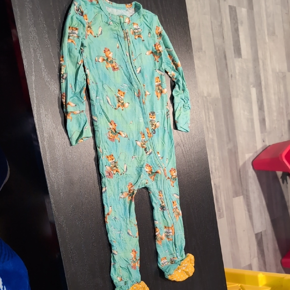 Posh Peanut Teal One Piece with Fox Design